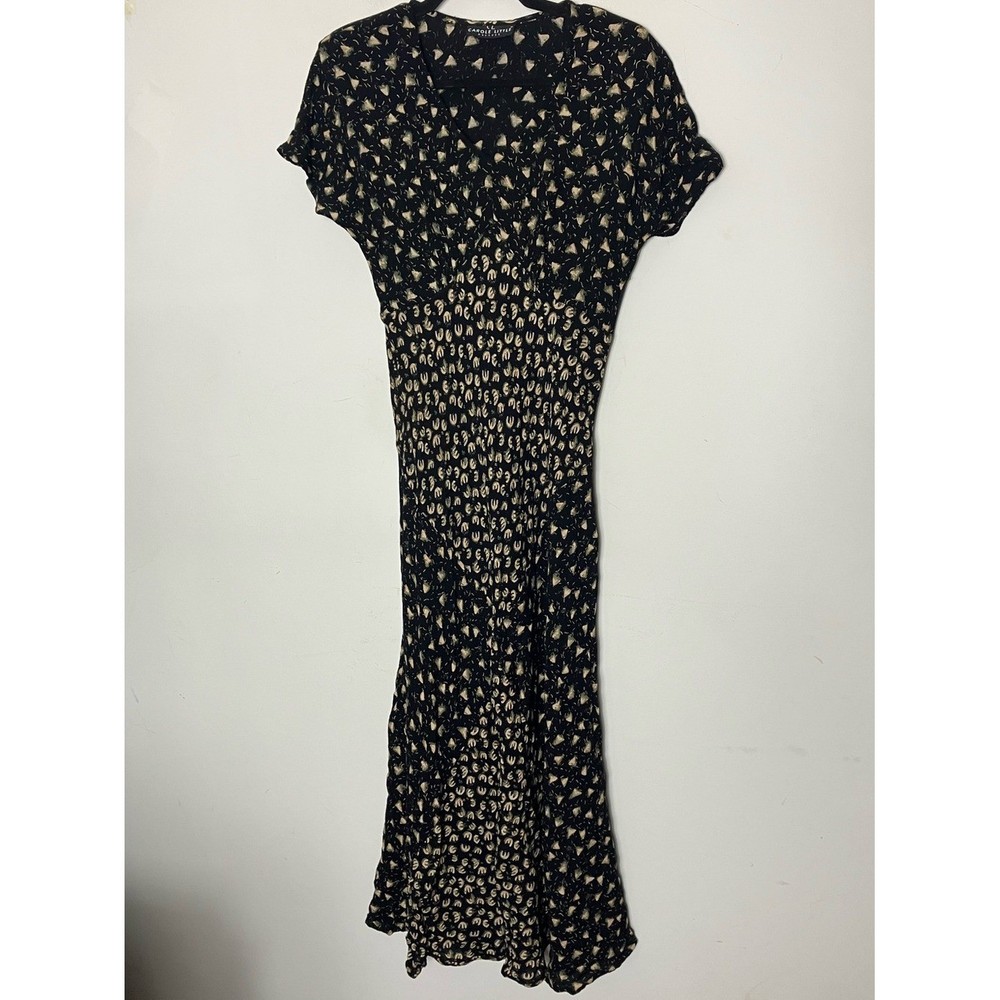 Vintage 90s Carol Little Patchwork Maxi Dress Floral Prairie Bias Small
