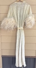 Vtg NWT Bill Tice Montaldo Ivory Velvet Lingerie Old Money Hollywood Regency