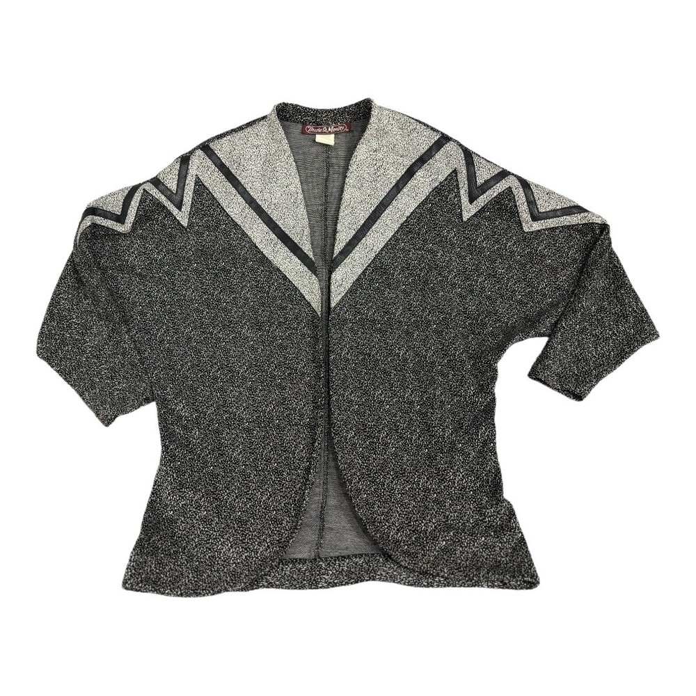 Marie St. Moritz Vintage 80s Open Concept Knit Cardigan Sweater Size M