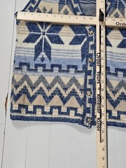 Vintage Denim Republic Vest Acrylic Geometric Design Size Small made In USA