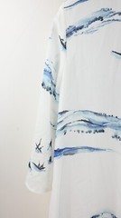 Vintage 100% silk tunic with mandarin collar and frogsweb closure size L/UK14