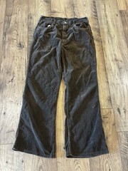 Vintage Women’s 70s Brown Corduroy Flare Bottoms Made In Japan 30×30