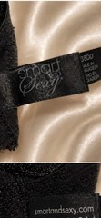 Vintage Smart & Sexy Black Lace Underwire Bra 38DD Floral Sheer late 1990s/Y2K❤️