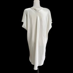 VTG California Dynasty Ivory Liquid Satin Caftan Nightgown USA Made Bridal Large