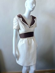Elegant Oscar De La Renta 1960s Mini Dress Uptown 60’s Mad Men Chic sz XS
