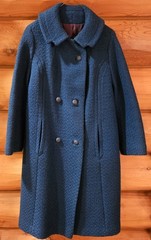 Vintage Full Length Wool Coat -Teal Color Size 10 No Labels
