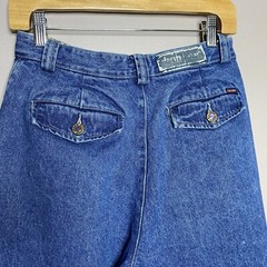 Vintage Bon Jour High Waisted Pleated Blue Jeans Size 14 (27X26)