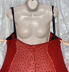 VTG Design LOT 3 3X Black & Red 1 Satin NIGHTIES 2 Babydoll nightie lingerie