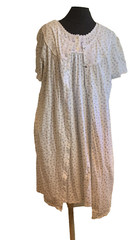 Vtg Sears Fundamentals Floral 100% Cotton Knit Sleeveless Gown & Robe Set – Sz M