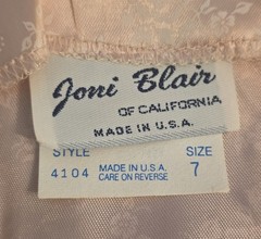 VTG 80s Joni Blair Romantic Lace Collar Pink Satin Dress Sz 7 Cottage Prairie