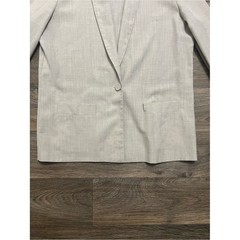 Vintage Christy Girl New York One-Button Blazer Size 14 Beige Academia Neutral
