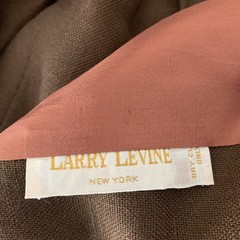 Larry Levine Skirt Suit sz S Brown Dark Academia Old Money Office Chic VINTAGE