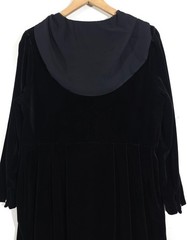 VTG Laura Ashley Black Velvet Midi Dress UK 14 US 12 / L Victorian Renaissance