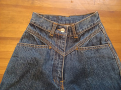 Vintage 1970s / 80s FAST brand denim Jeans SIZE 3, 22in waist, tapered leg