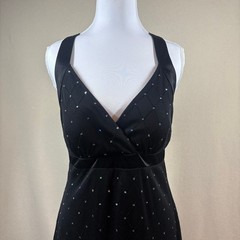 Vtg 90s Metaphor Formal LBD Dress Womens 10P Black Whimsigoth Feminine Romantic