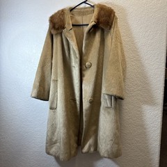 Vintage SPORTOWNE Faux Fur Mink Coat? No Size Tag Womens – READ!