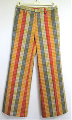 70s Seersucker Pants Unworn Rainbow 31×33 JCPenney Wide Belt Loops