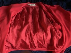 D”ore By Della Roufogali Womens Beaded Sequin Red Cardigan Sz 12 Open Front