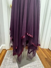 VTG Masquerade Plum Purple Gown Sequin Embroidered Halter Dress Prom Formal 9/10