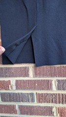 Prada Vintage Y2K Dark Blue Knit Skirt-Custom Unicorn/Heart Patch-Sz 44/US 8