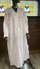 Vtg Carole Perm Press Kodel Poly Cotton Blend Pink Long Night Gown Sleepwear XL
