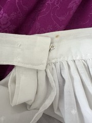 2 Skirts x Dirndl~1 Purple Damask w Lace~1 Embroidery Roses Dots Eyelets~S or M