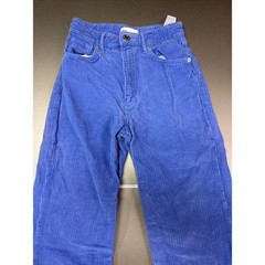 ZARA Corduroy Pants Women’s 24X30 Blue Wide Leg High Waist Retro Style Turkey