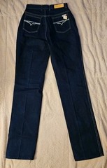 Vintage 80s Bonjour Dark Jeans High Waist Straight Leg New With Tags Size 12