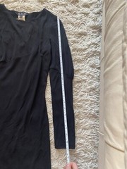 Vintage A.B.S. By Allen Schwartz Dress Black A-Line Small Mid Length Swing