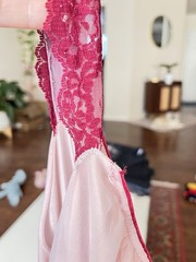 VTG 60’s Janelle Of California Pink Sheer Baby Doll Night Gown W/matching Robe