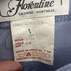 VTG Florentine Periwinkle Blue Jacquard Midi Dress Sz 10 fits like a Medium