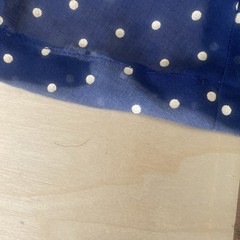 Vintage Coco California Blue with polkadots maxi dress size 10 Paper Tag Lined