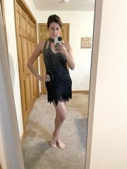 Vintage Riazee Boutique 100% Silk Black Beaded Evening Dress Size 10