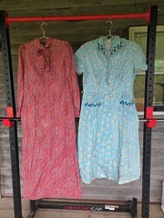 Vintage Dress Lot of 2 Used 1 Hand made Cotton Floral Print 60s 70s