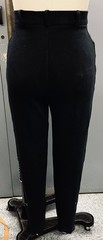 Vintage 80s Black Stirrup Pants Flat Front Pockets Trouser Stretch Cotton 8/10
