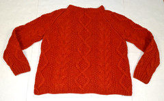 VTG Nieman Marcus Womens Wool Sweater Size M 60s Burnt Sienna Chunky Made Italy