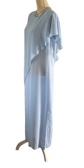 Chiffon Vintage Evening ware/ Beaded Ice Blue Wedding ware Dress Circa 1980’s