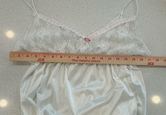 Vtg Tosca Lingerie Negligee Peignoir 2 pc Set White Boudoir Bridal USA Sz L Robe