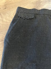Vintage Koret Pencil Skirt Gray Mini Check Pattern Two Hip Pockets Sz 14