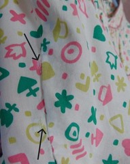 VTG 1950s Fun Novelty Print Cotton Dress 26W Bubble Gum Pink & Chartreuse