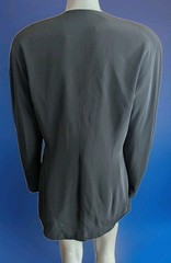 Vintage 80s D’ore Black Draped Jacket w/Rhinestone Accent Draped Fold 16