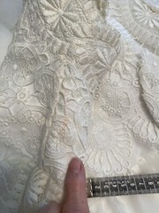 Vtg Wedding Dress Alfred Angelo Original by Edythe Vincent Floral 70s Size 10