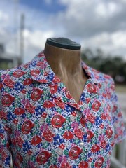 Vintage Worthington Blouse Womens Satin Colorful Floral Button Up Shirt 8P