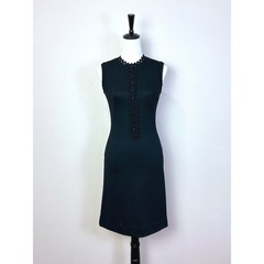 Betty Barclay 70s Vintage Sleeveless Black Knee Length Dress MEDIUM Union Mad
