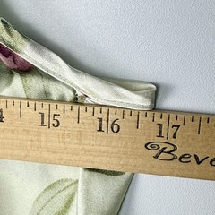Vintage 90s Y2K Slip Dress Nighty Cream Pink Green Floral Small Mini Coquette