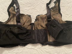 VTG Victoria Secret Bra 34D black floral lace underwired unlined 2001