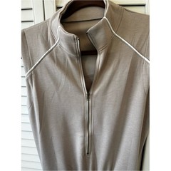 NWOT Sleeveless Wide-Leg Jumpsuit with Zip Front in Taupe