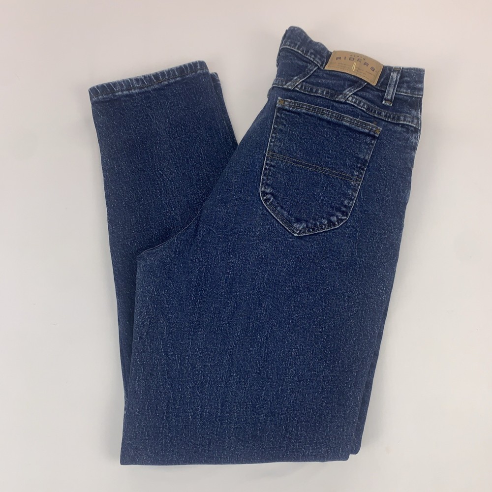 Riders by Lee High Waist Mom Jeans Tapered Leg Denim Blue Vintage Size 14 Medium