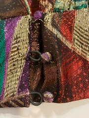 Vintage 1980s Anne Klein For New Aspects Metallic Disco Wrap Blouse Used sz 6