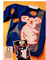 Princess Diana replica sweater pullover Koala Bear 1980’s blue adorable!